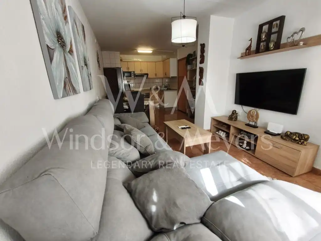 Living room of Flat for rent in Eivissa  with Air Conditioner, Terrace and Furnished