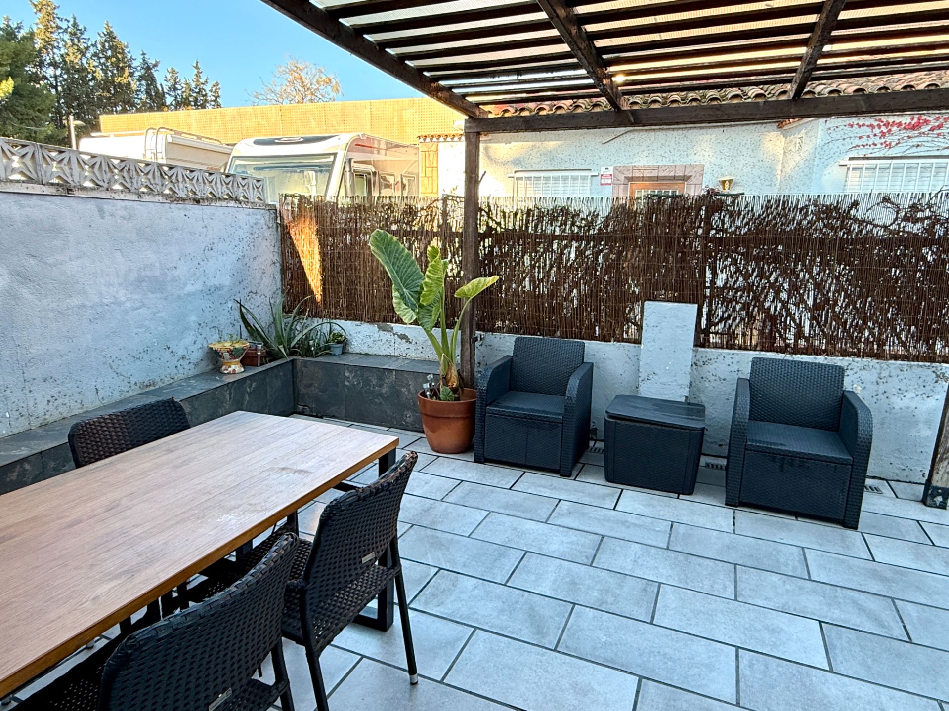 Terrace of Single-family semi-detached for sale in  Barcelona Capital  with Air Conditioner, Heating and Private garden