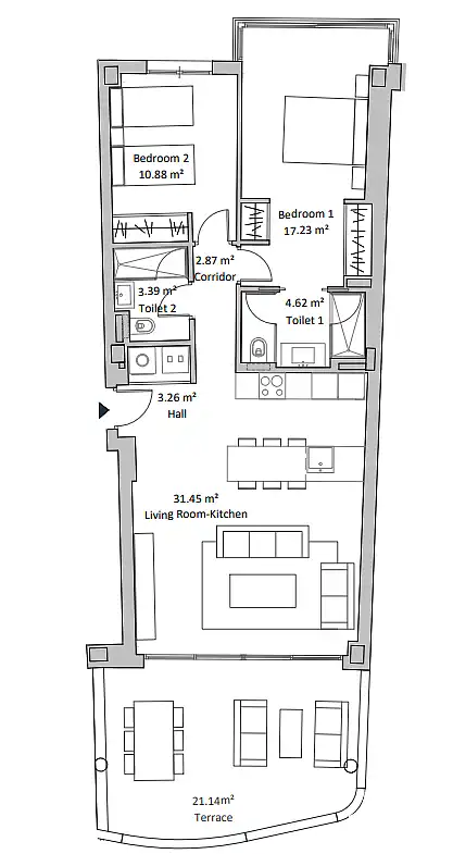 Apartament amb terrassa en venda a Torreblanca del Sol, imagen 21