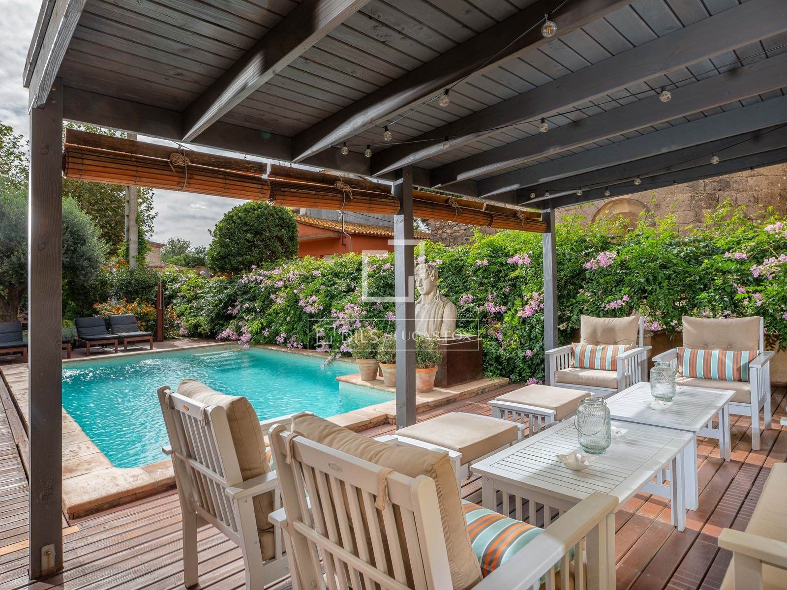 Terrasse von Country house zum verkauf in Torroella de Fluvià mit Klimaanlage, Heizung und Privatgarten