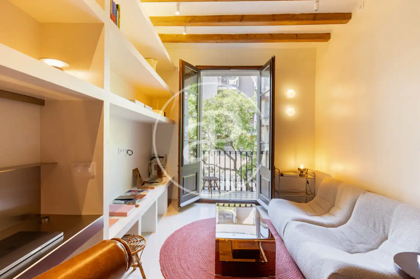 Living room of Flat for sale in Barcelona  with Air Conditioner, Heating and Furnished