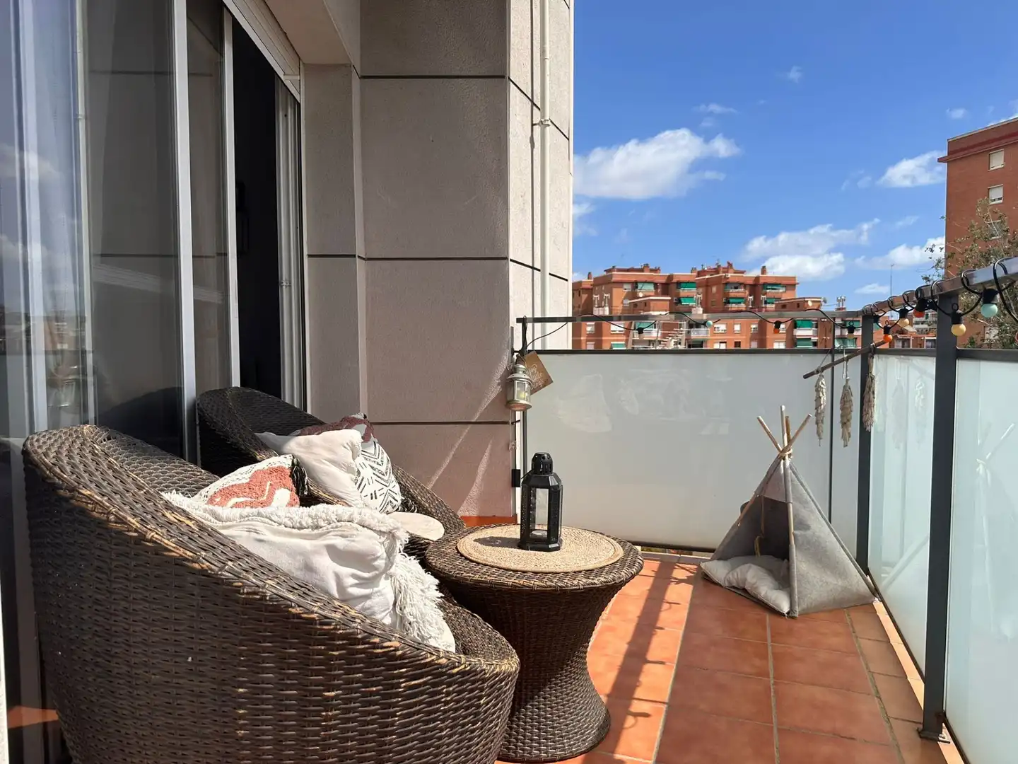 Terraza de Piso de alquiler en Badalona con Calefacción, Terraza y Amueblado