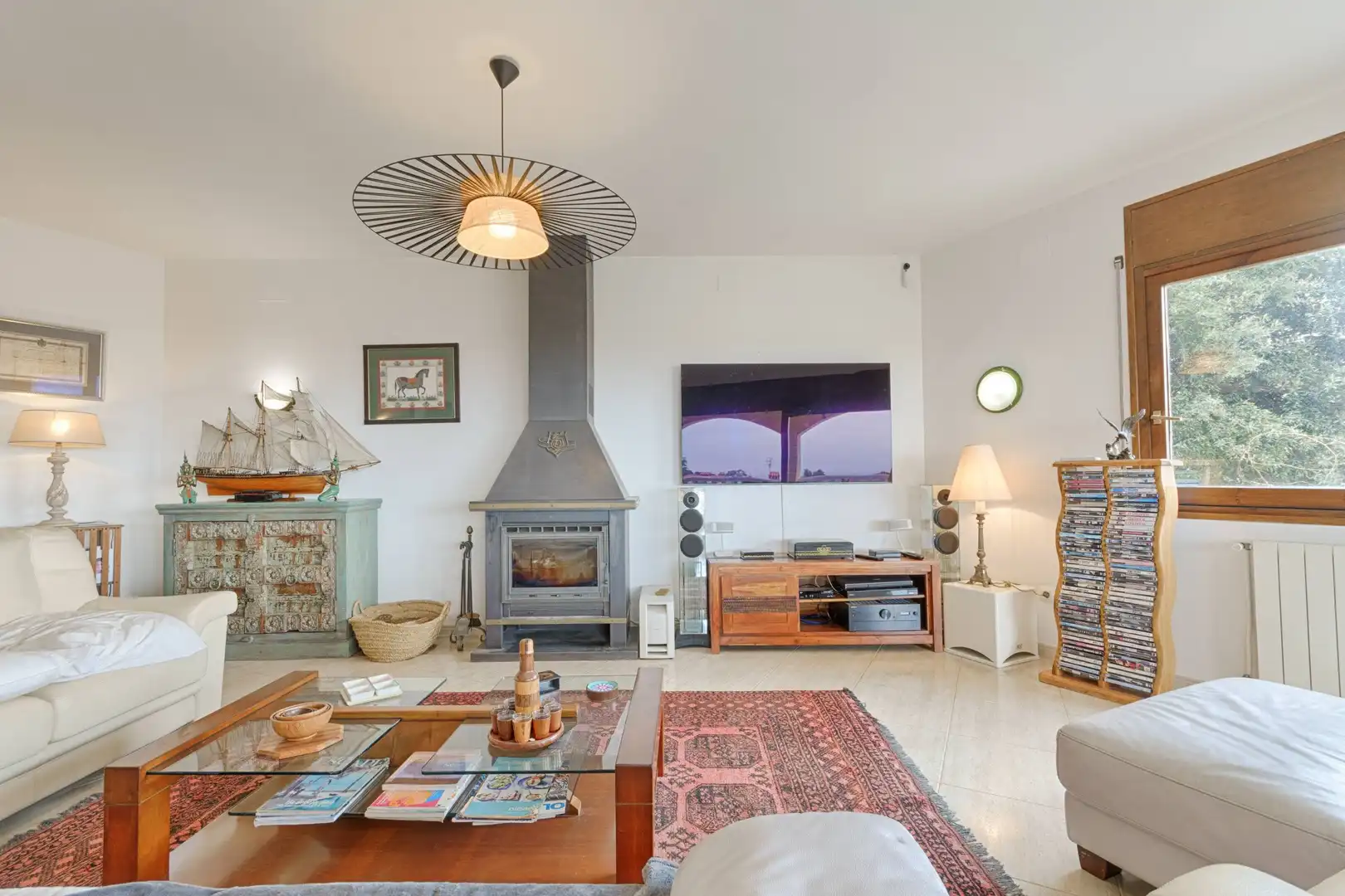 Living room of Houses for sale in Roses  with Private garden, Terrace and Swimming Pool