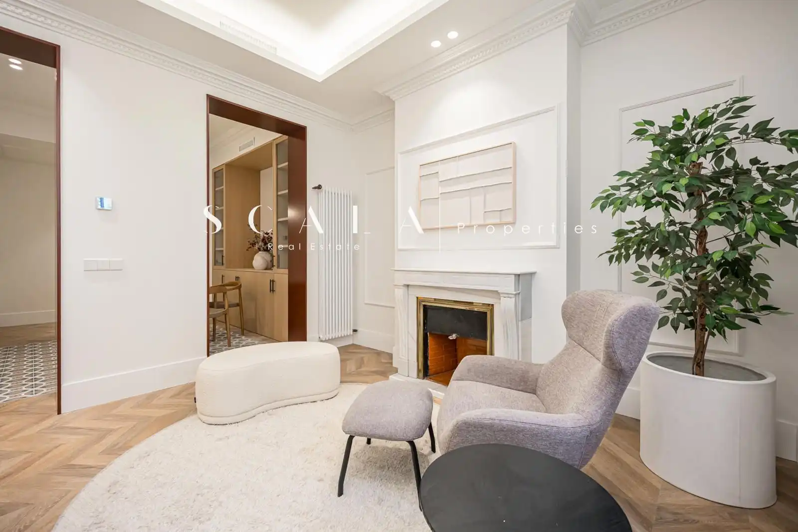 Wohnzimmer von Wohnung zur Miete in Madrid mit Klimaanlage, Heizung und Terrasse