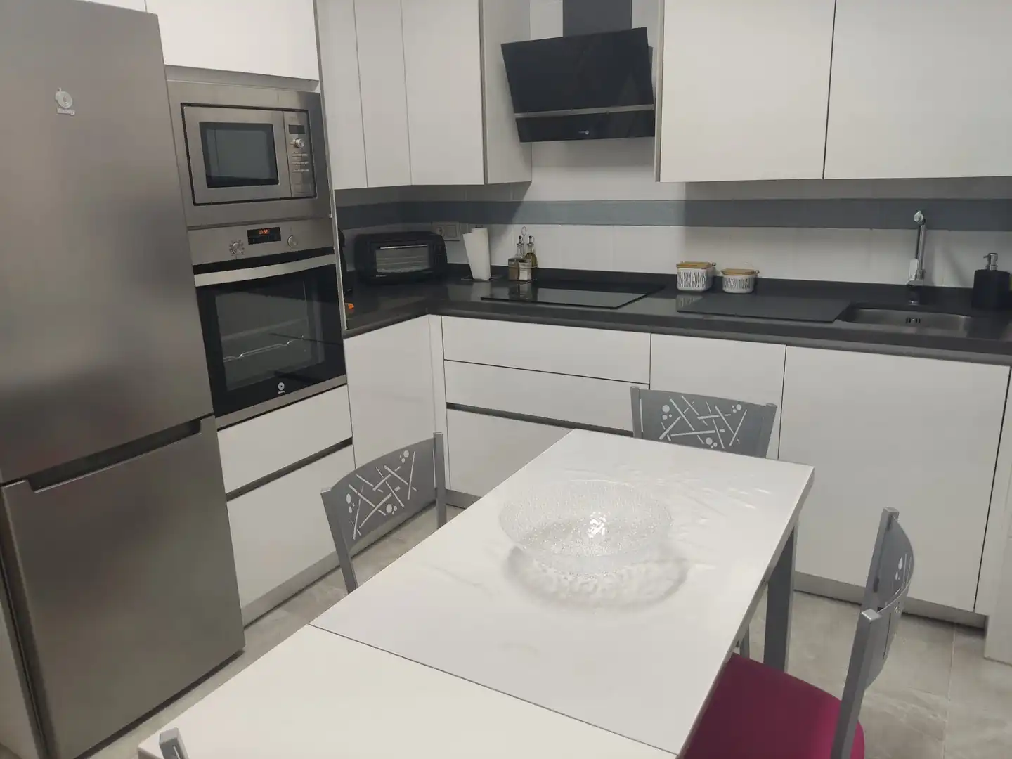 Cocina de Piso de alquiler en Roquetas de Mar con Aire acondicionado, Calefacción y Terraza