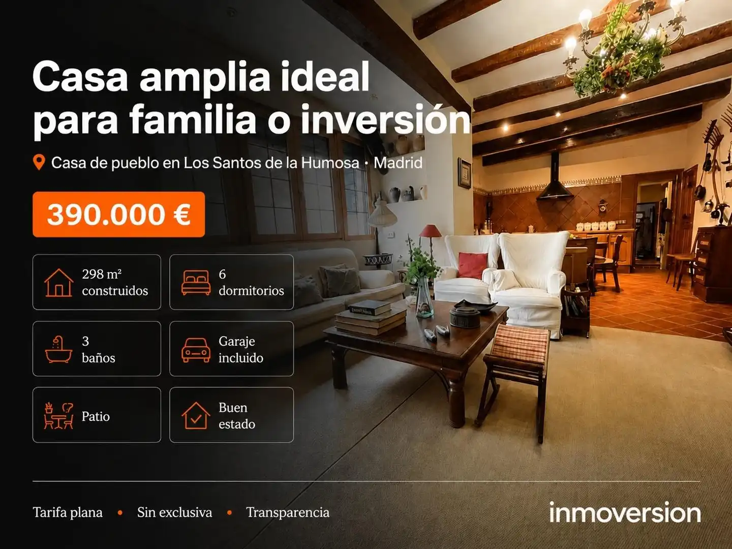Living room of Country homes for sale in Los Santos de la Humosa  with Air Conditioner, Heating and Private garden