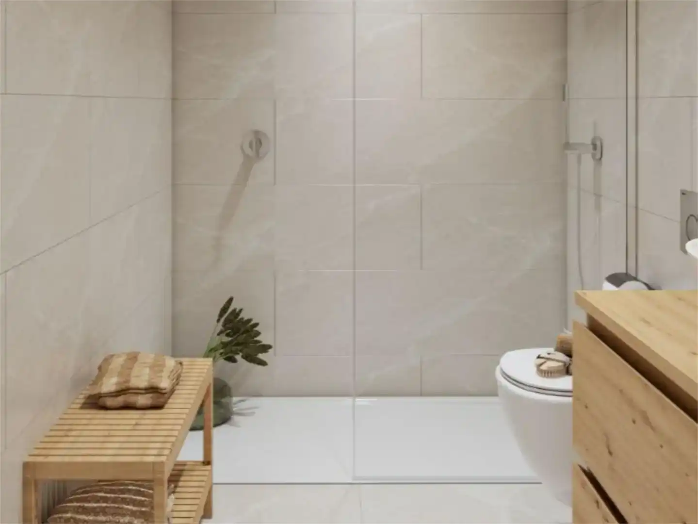 Badezimmer von Wohnung zum Verkauf in Capdepera mit Klimaanlage, Schwimmbad und Balkon