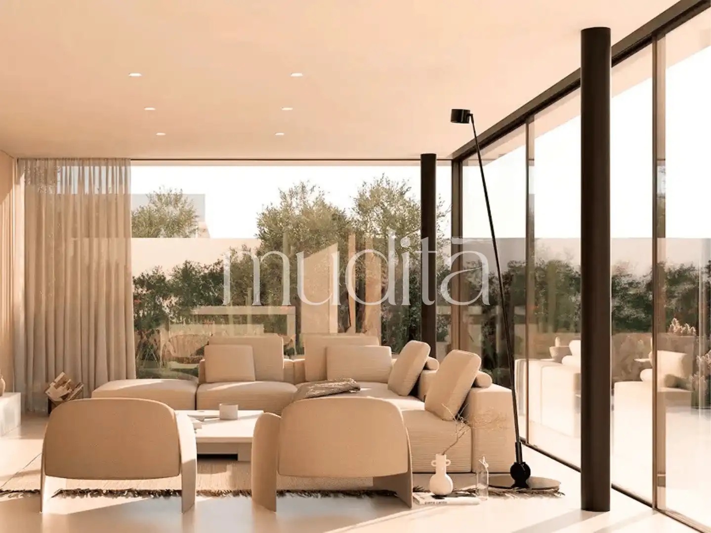 Sala d'estar de Casa o xalet en venda en Premià de Mar amb Calefacció, Jardí privat i Piscina
