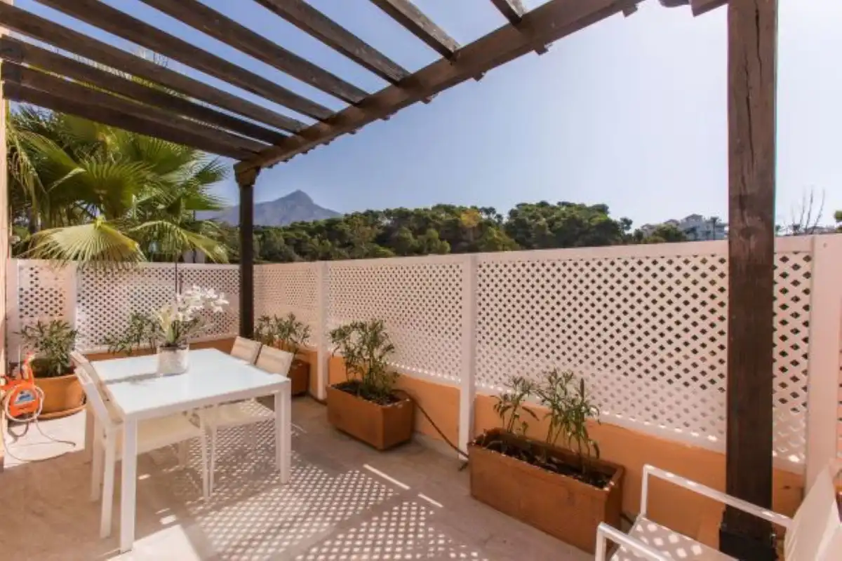 Terrace of Detached homes for sale in Marbella  with Air Conditioner, Furnished and Balcony