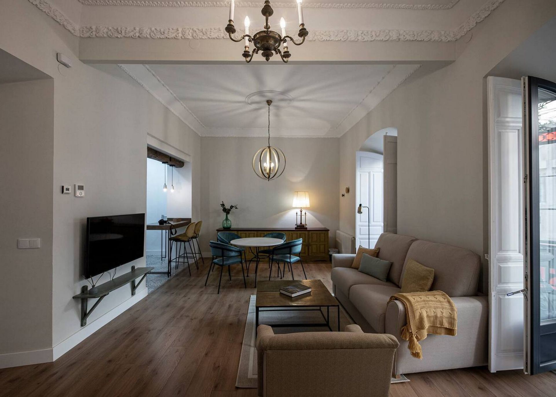 Living room of Flat to rent in Mérida  with Air Conditioner, Furnished and TV