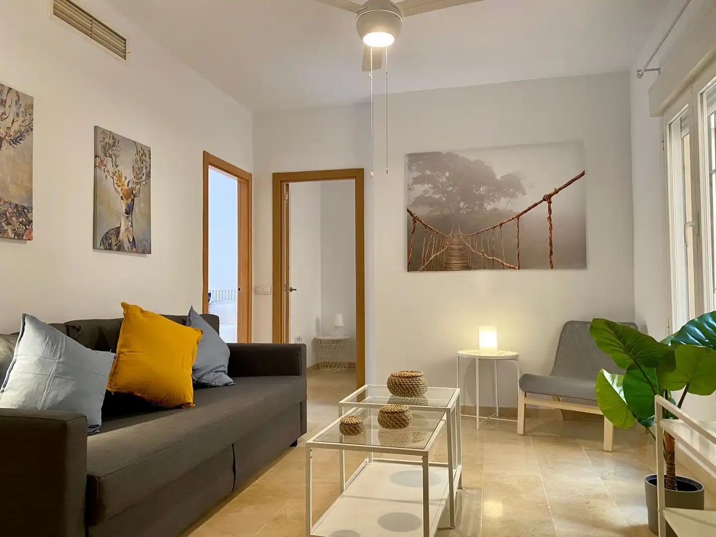 Living room of Flat for rent in Málaga  with Air Conditioner, Heating and Terrace