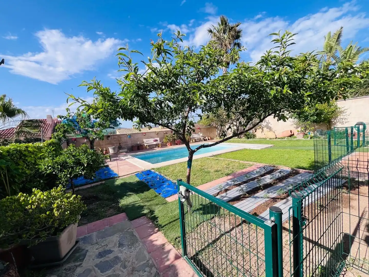 Garden of Houses for sale in Sant Pere de Ribes  with Air Conditioner, Heating and Swimming Pool