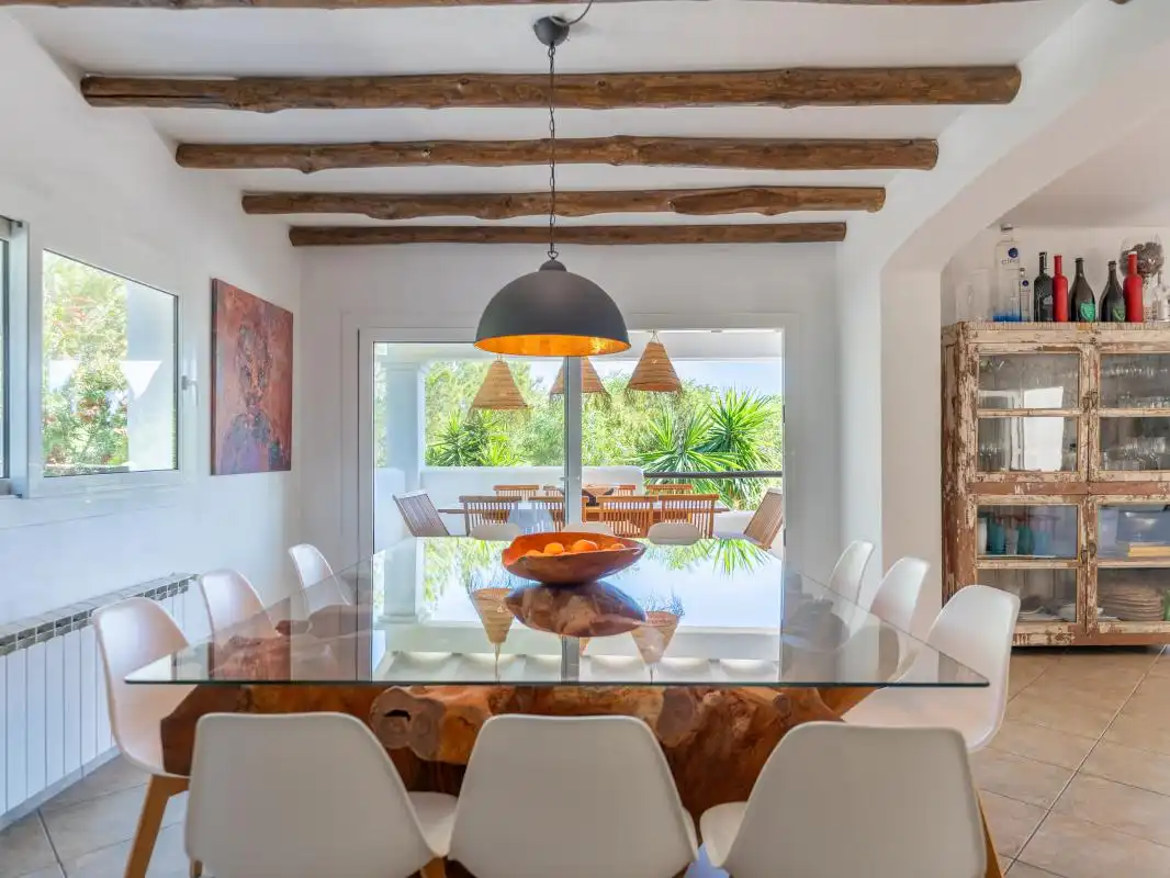Dining room of Houses for sale in Sant Josep de sa Talaia  with Air Conditioner, Heating and Private garden