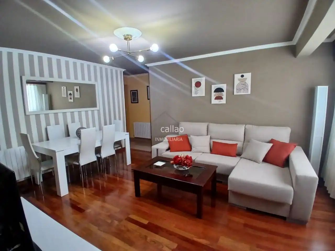 Sala de estar de Ático de alquiler en Ferrol con Calefacción, Parquet y Amueblado