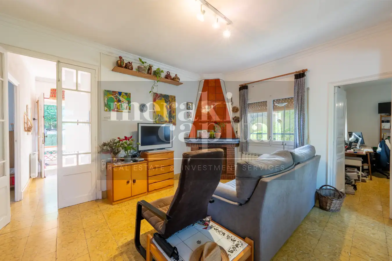 Sala de estar de Casa o chalet en venta en Sant Cugat del Vallès con Calefacción, Jardín privado y Terraza