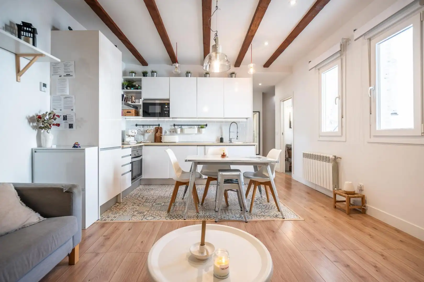 Kitchen of Flat for sale in  Madrid Capital  with Heating