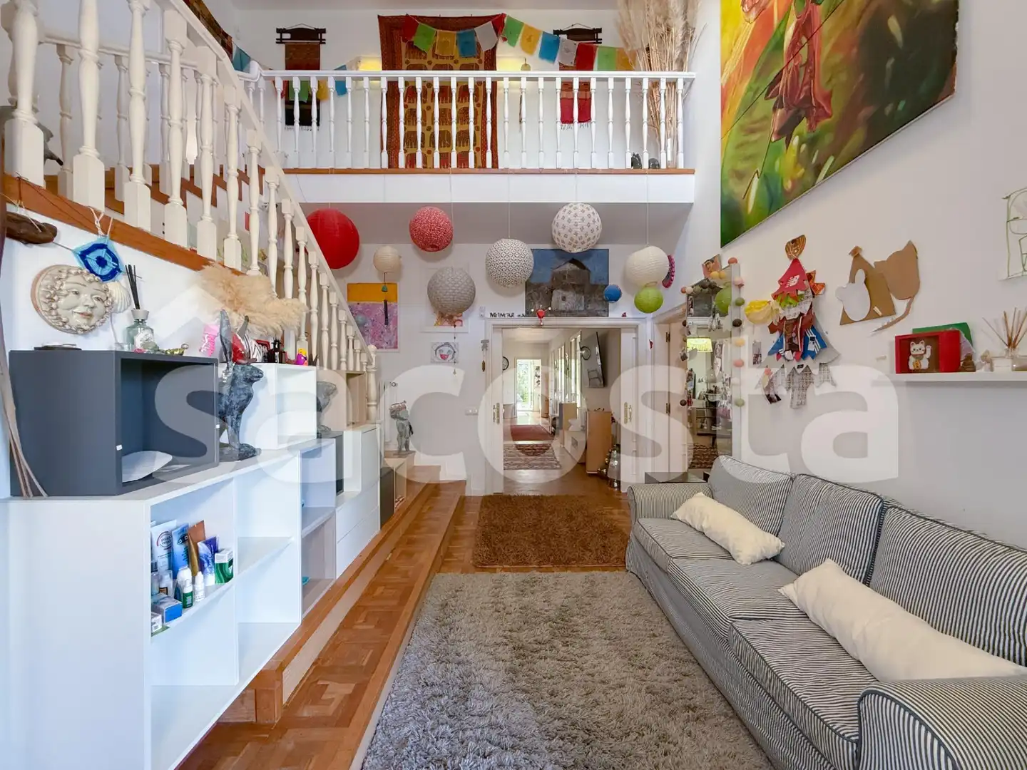 Sala d'estar de Casa o xalet en venda en Lloret de Mar amb Calefacció, Jardí privat i Parquet