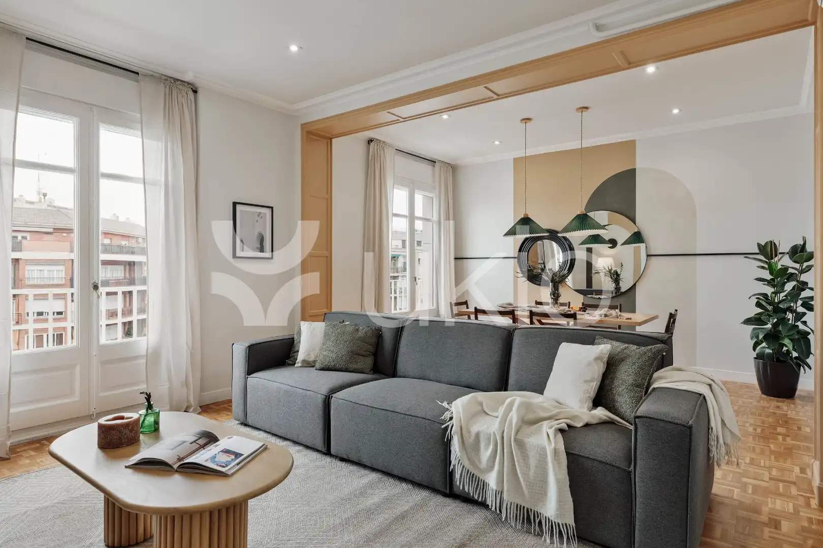 Wohnzimmer von Wohnungen zur Miete in Barcelona mit Klimaanlage, Heizung und Möbliert