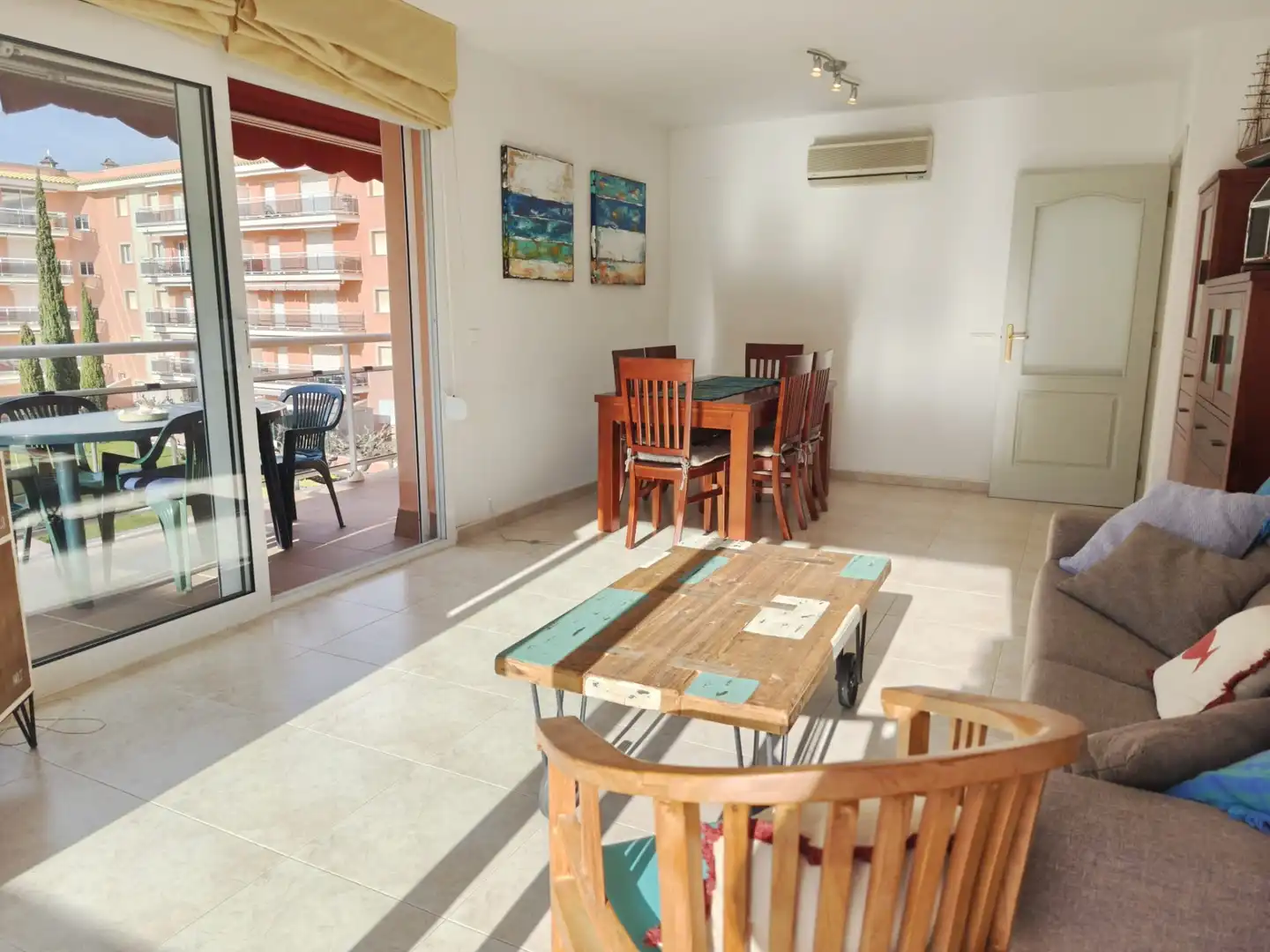Comedor de Apartamento en venta en Calonge i Sant Antoni con Aire acondicionado, Terraza y Amueblado