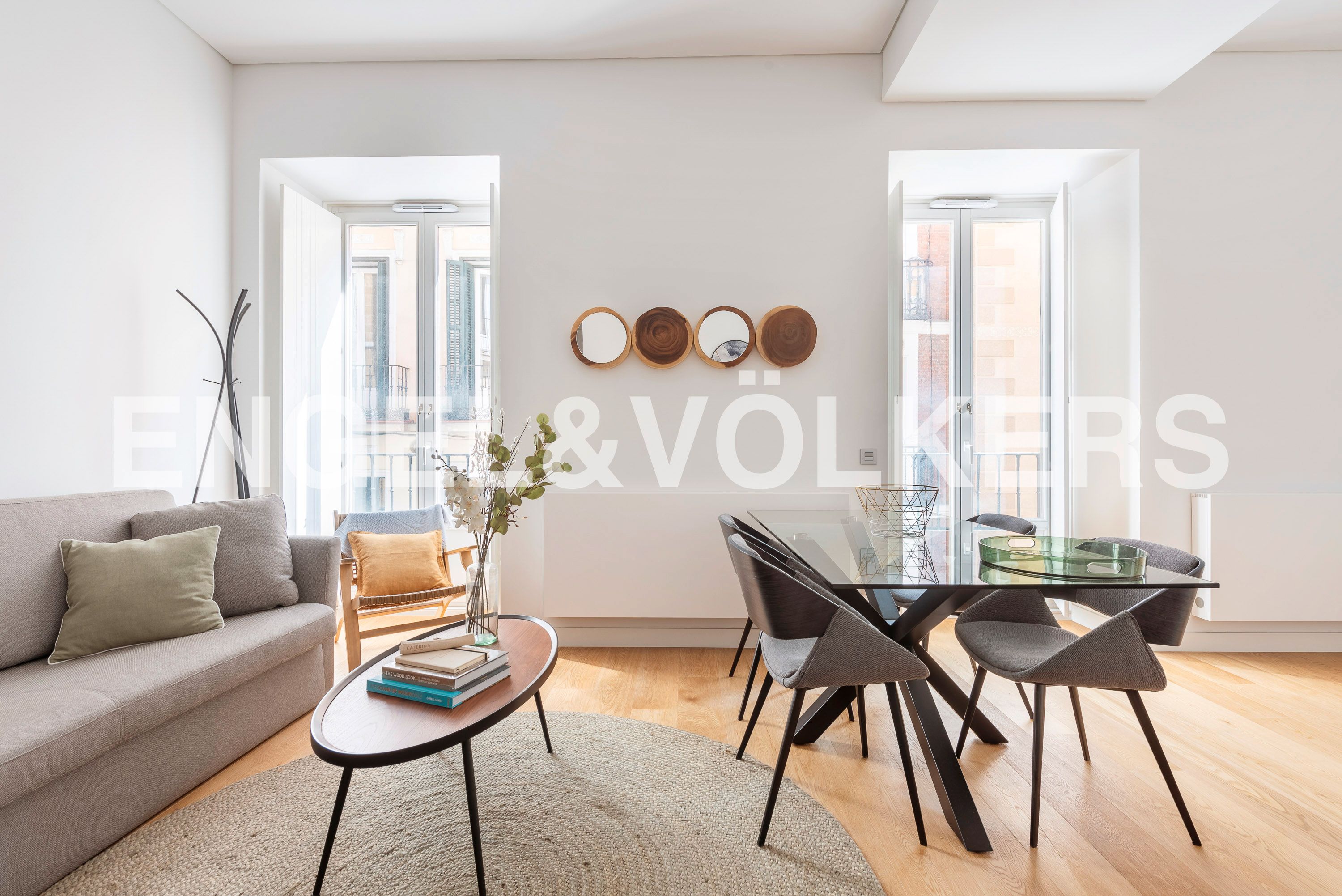 Living room of Apartment to rent in  Madrid Capital  with Air Conditioner, Heating and Furnished