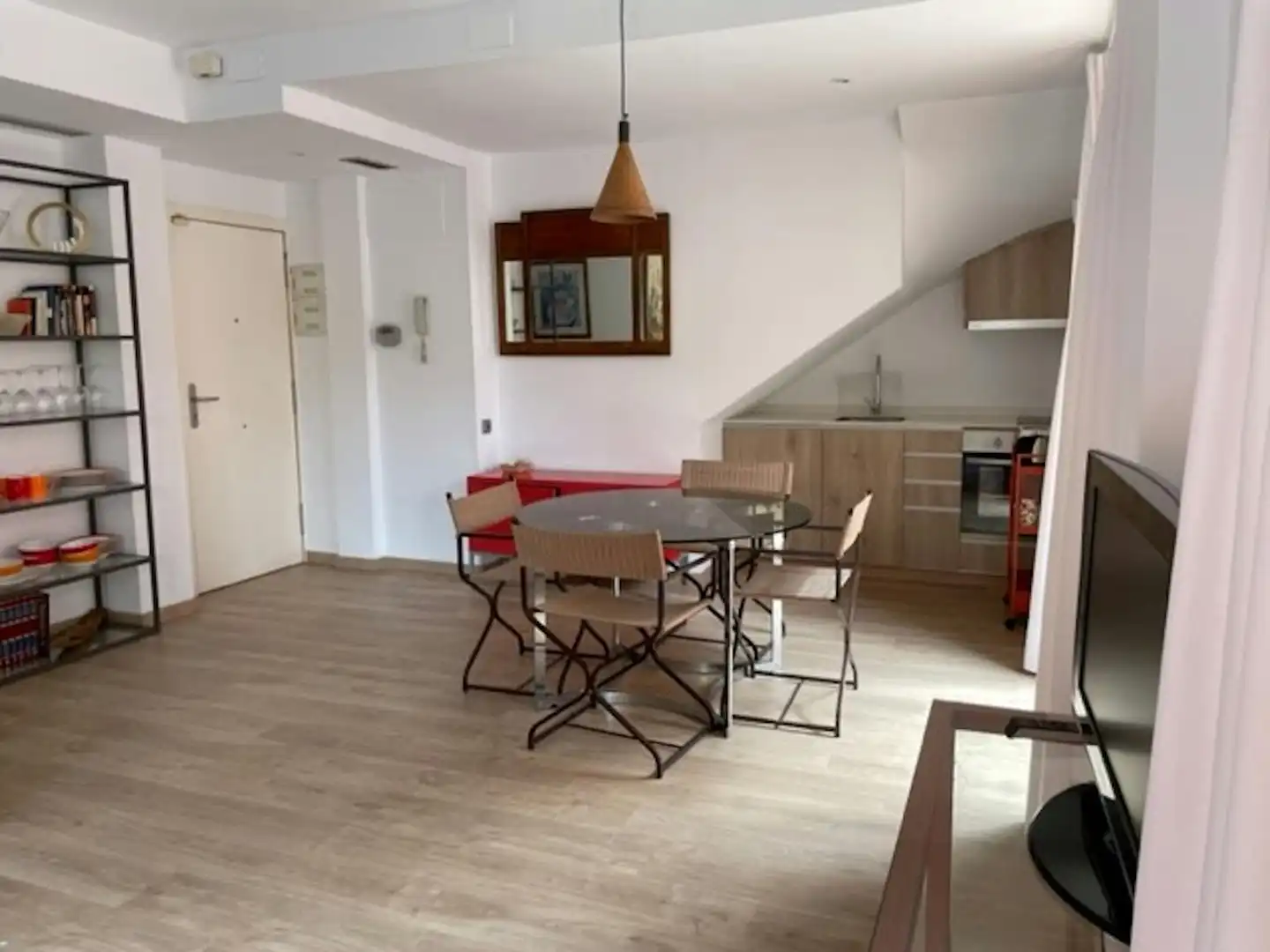 Dining room of Flat for rent in Valencia  with Air Conditioner, Furnished and Washing machine