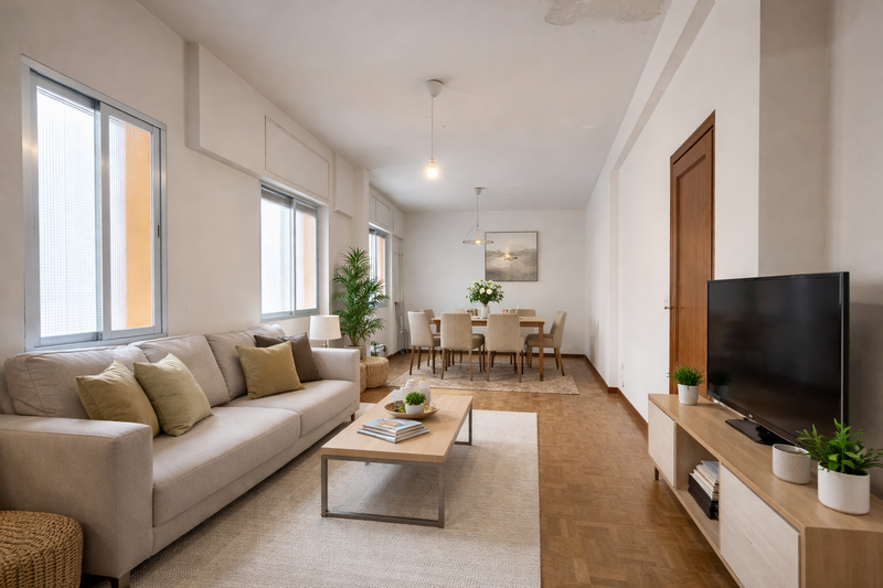 Sala d'estar de Pis en venda en  Madrid Capital amb Aire condicionat i Calefacció