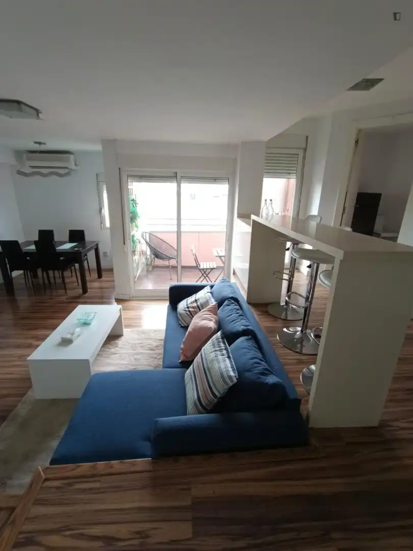 Sala de estar de Apartamento de alquiler en Valencia con Aire acondicionado, Calefacción y Amueblado
