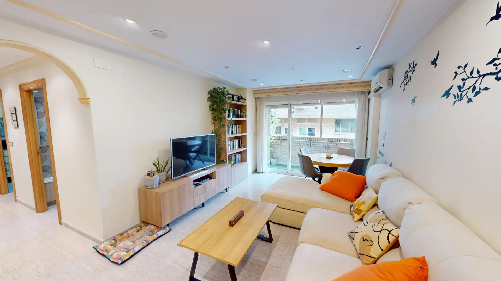 Sala de estar de Piso en venta en Elche / Elx con Aire acondicionado, Amueblado y Balcón