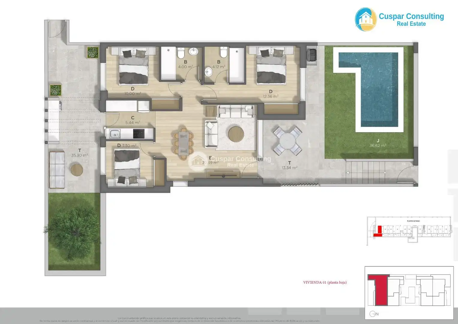 Ático en venta en Cartagena con Aire acondicionado, Calefacción y Terraza