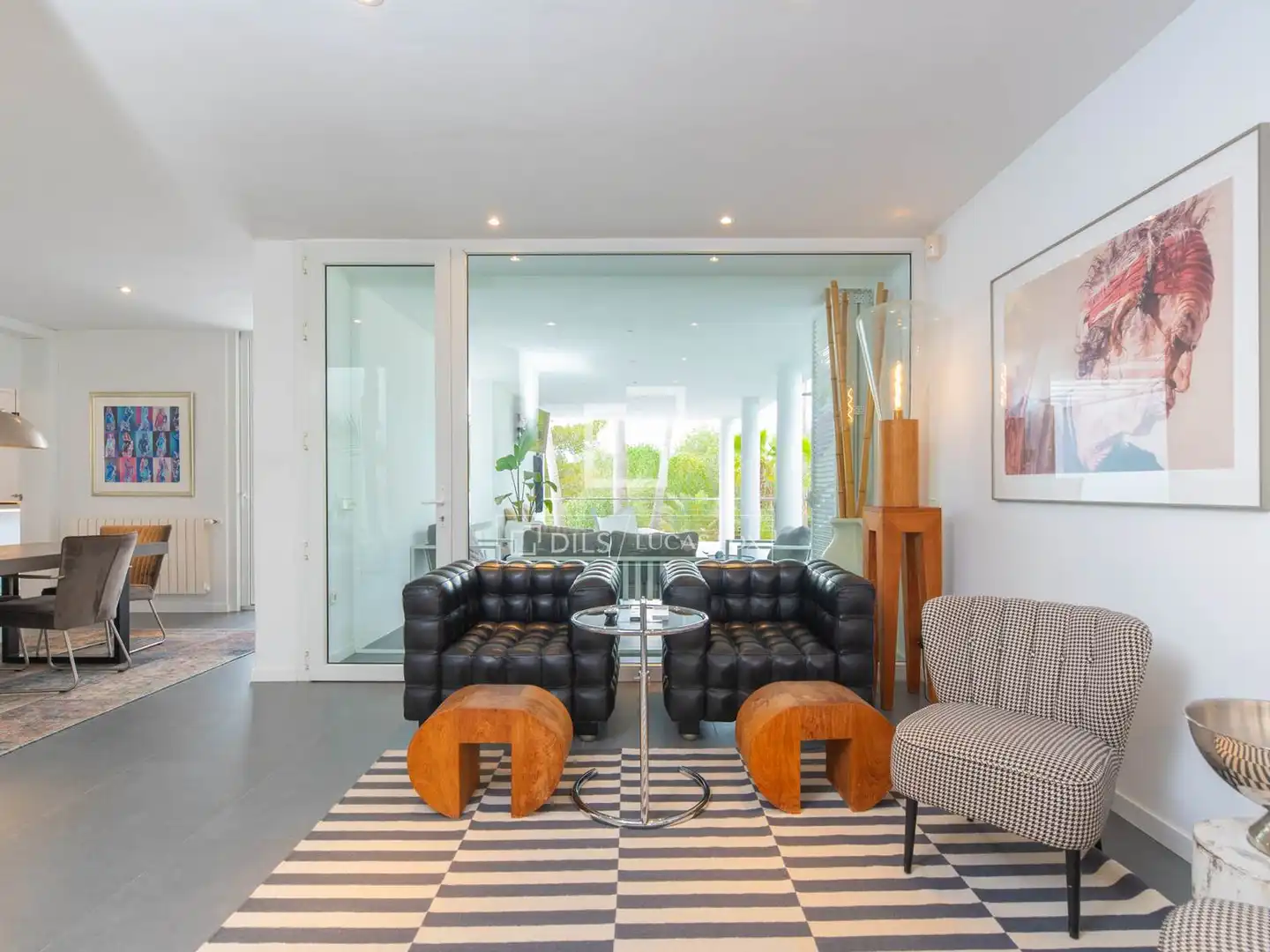 Living room of Houses for sale in Santa Eulària des Riu  with Air Conditioner, Heating and Terrace