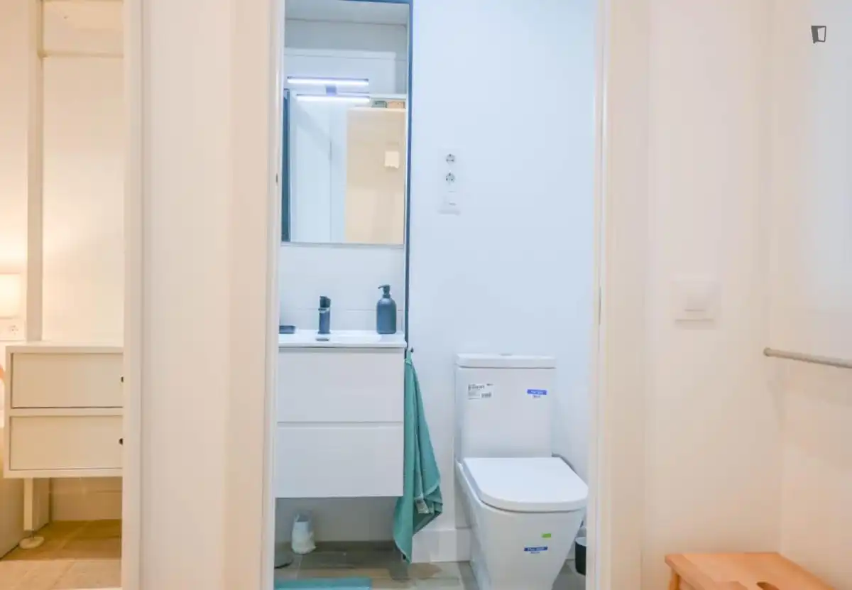 Badezimmer von Wohnungen zur Miete in Madrid mit Klimaanlage, Möbliert und Ofen