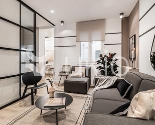 Living room of Apartment to rent in  Madrid Capital  with Air Conditioner, Heating and Furnished