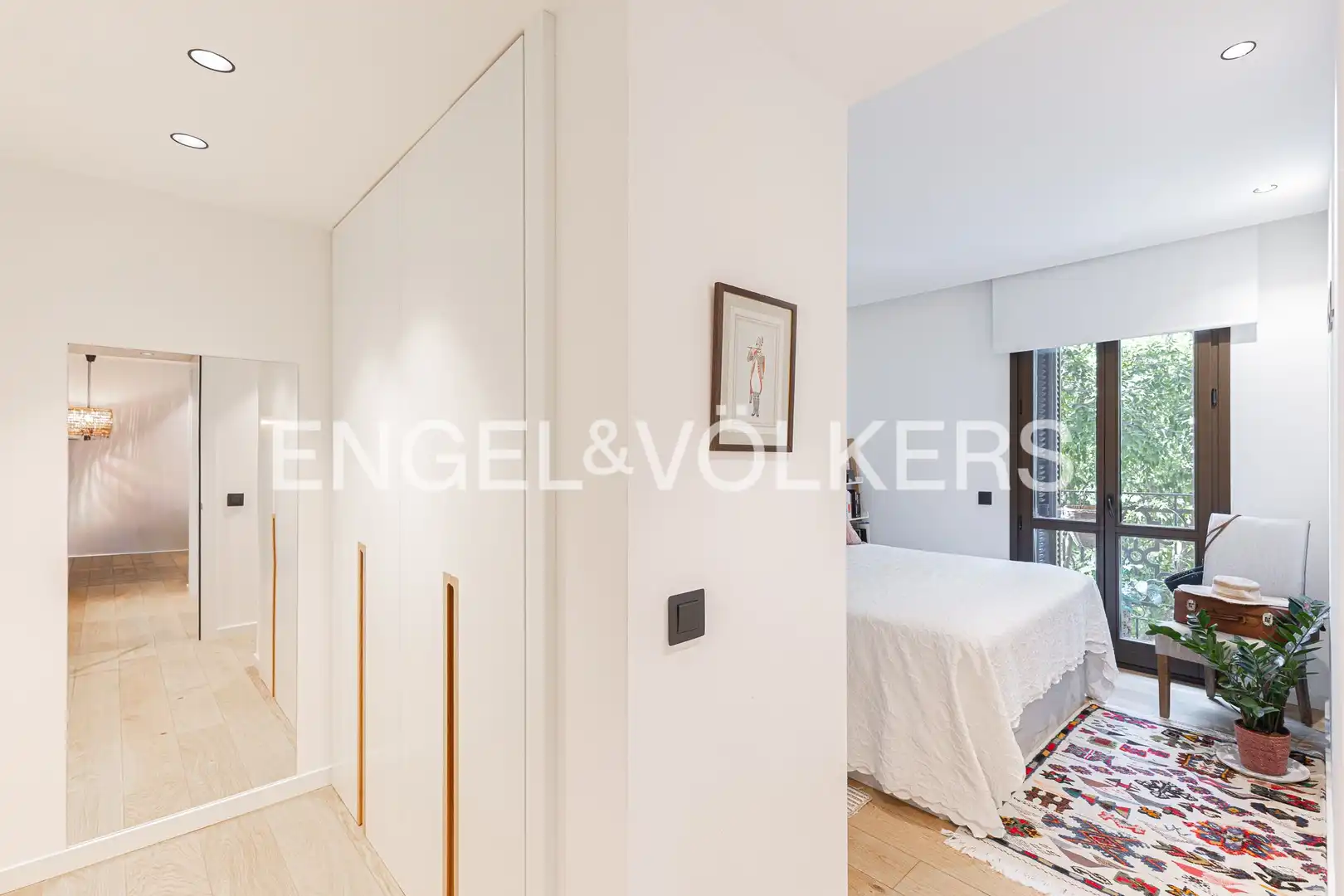 Bedroom of Flat for rent in Barcelona  with Air Conditioner, Heating and Parquet flooring