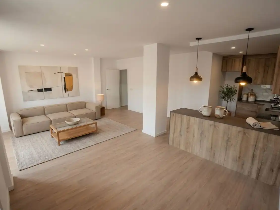 Sala d'estar de Pis en venda en  Barcelona Capital amb Aire condicionat i Balcó