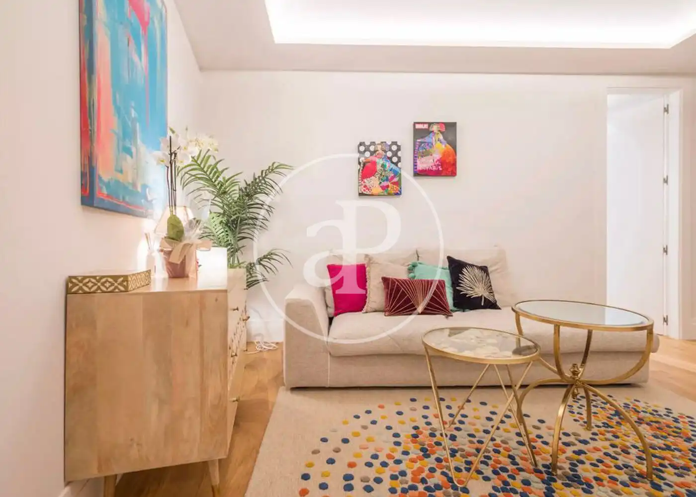Sala de estar de Piso en venta en  Madrid Capital con Aire acondicionado, Calefacción y Amueblado