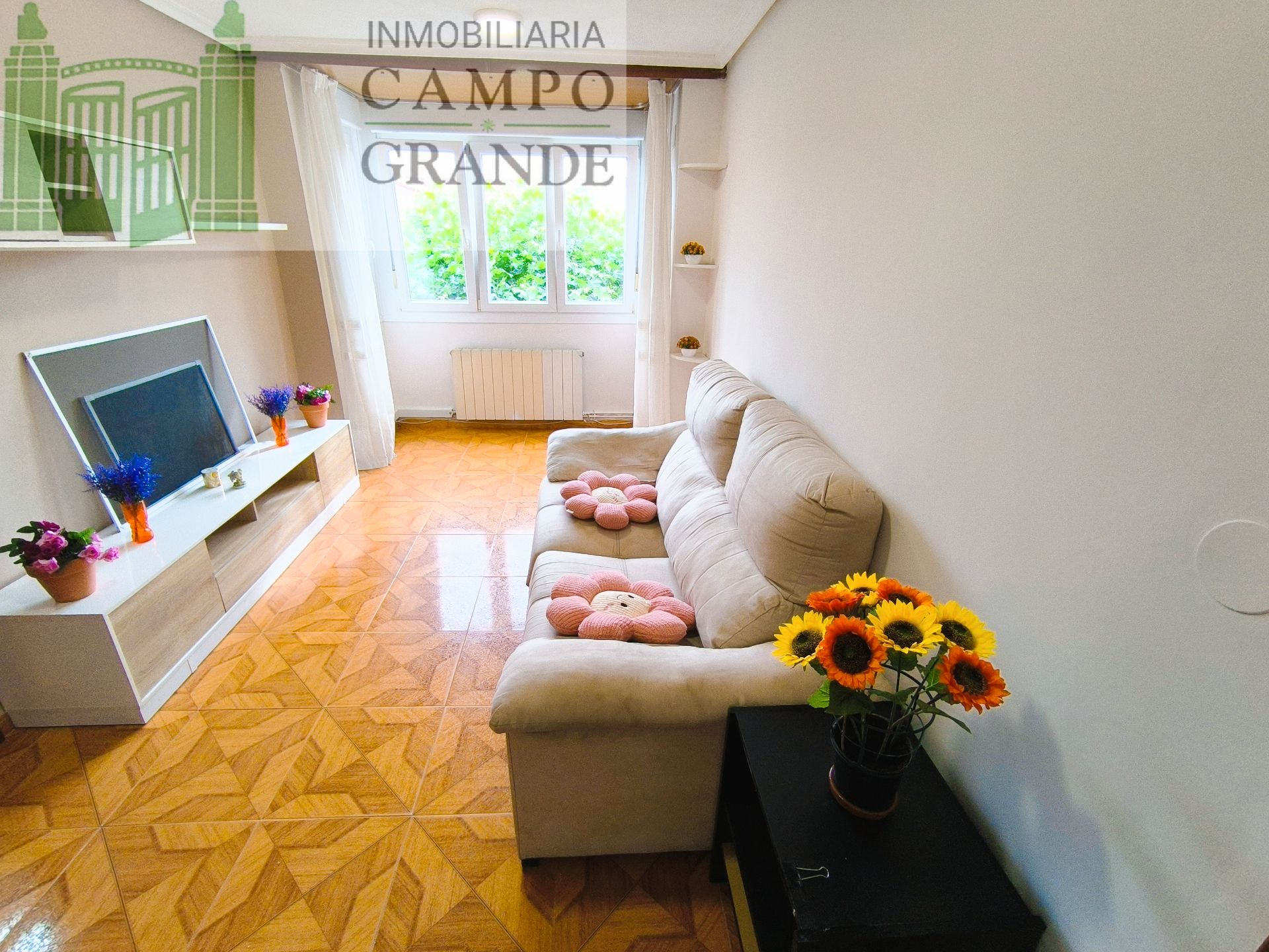 Sala de estar de Piso en venta en Palencia Capital con Calefacción, Amueblado y Horno