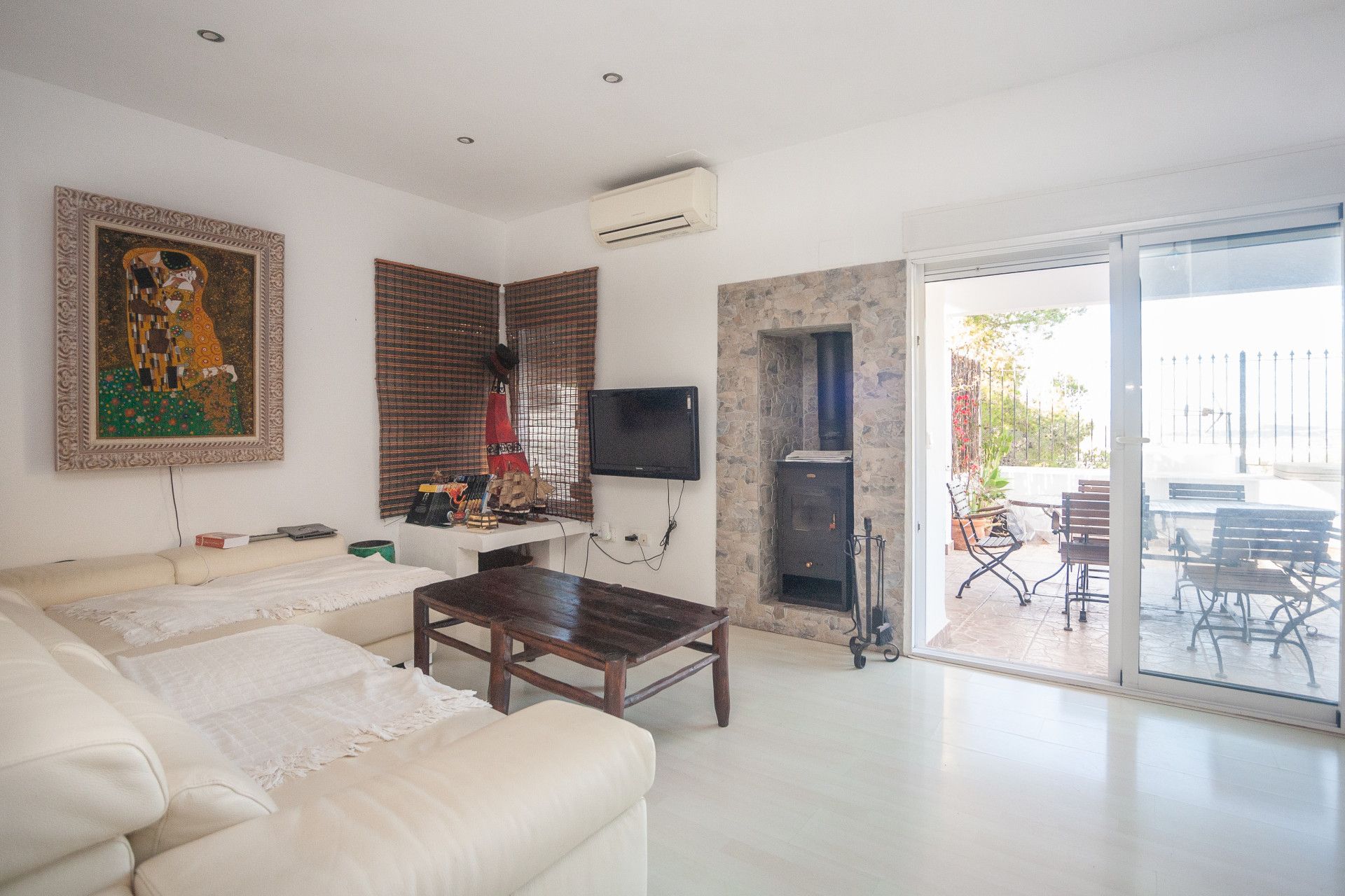 Sala d'estar de Dúplex en venda en Santa Eulària des Riu amb Jardí privat, Terrassa i Moblat