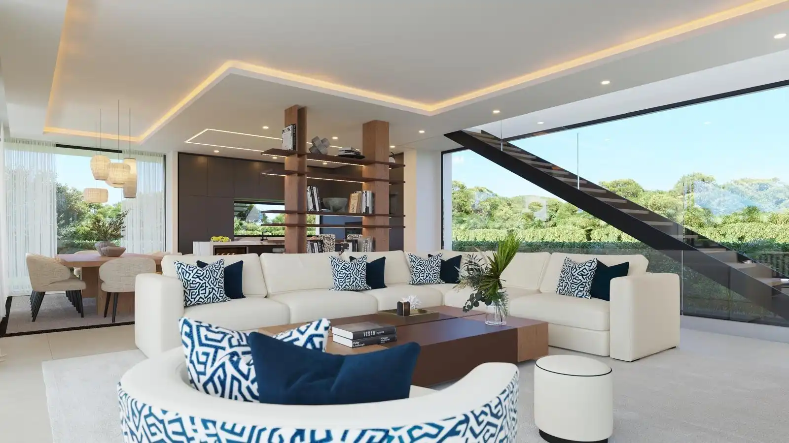Sala d'estar de Casa o xalet en venda en Marbella amb Aire condicionat, Calefacció i Jardí privat