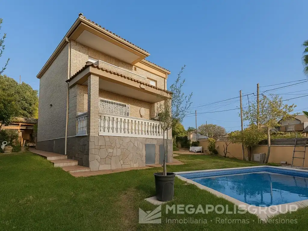 Vista exterior de Casa o chalet en venta en Sant Vicenç Dels Horts con Jardín privado, Terraza y Piscina