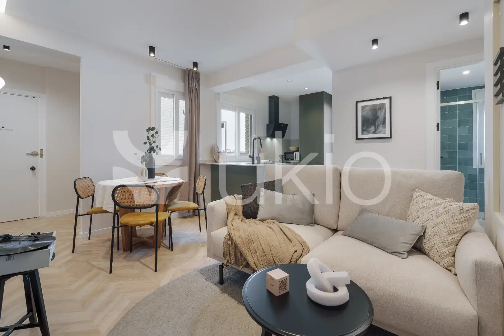 Sala d'estar de Apartament de lloguer en Madrid amb Aire condicionat, Calefacció i Moblat