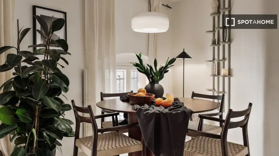 Esszimmer von Wohnung zur Miete in Barcelona mit Klimaanlage, Heizung und Möbliert