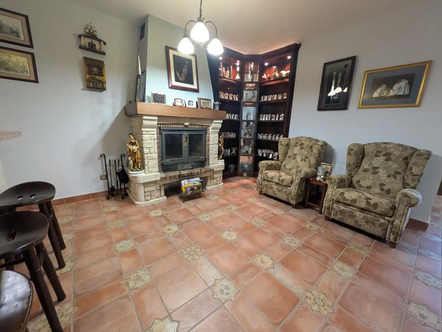Sala d'estar de Casa o xalet en venda en Valdeaveruelo amb Aire condicionat, Calefacció i Jardí privat