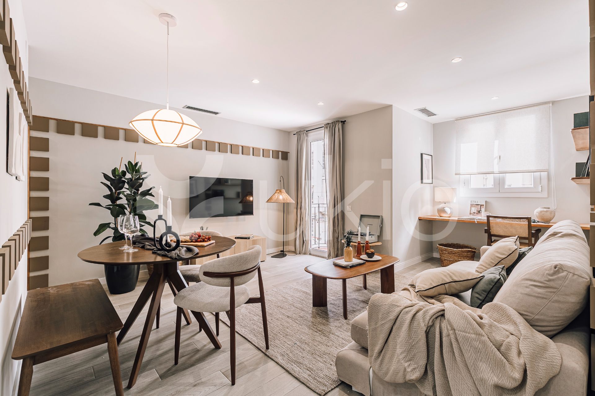 Living room of Apartment to rent in  Barcelona Capital  with Air Conditioner, Heating and Furnished