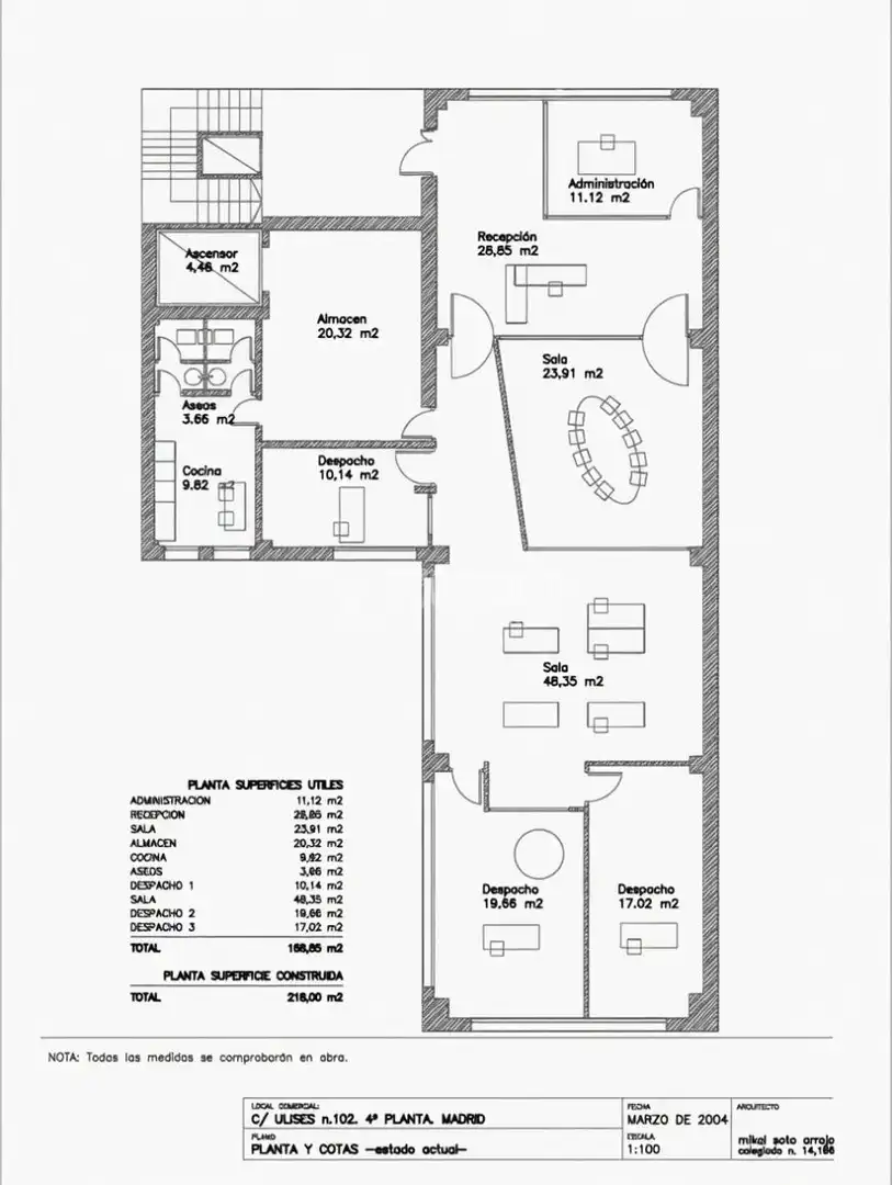 Office for sale in Madrid  with Air Conditioner, Heating and Alarm