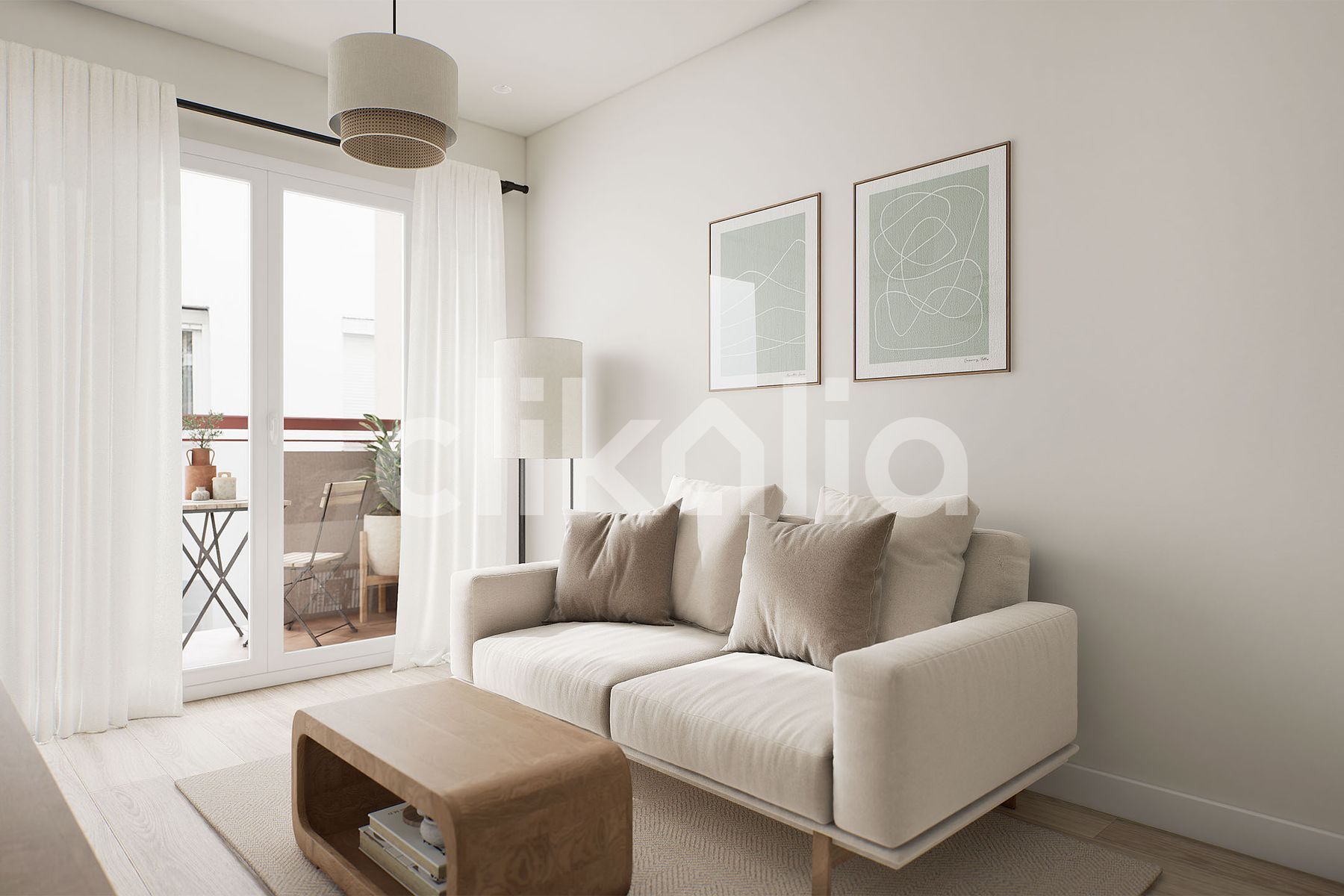 Living room of Flat for sale in  Madrid Capital  with Air Conditioner, Heating and Terrace