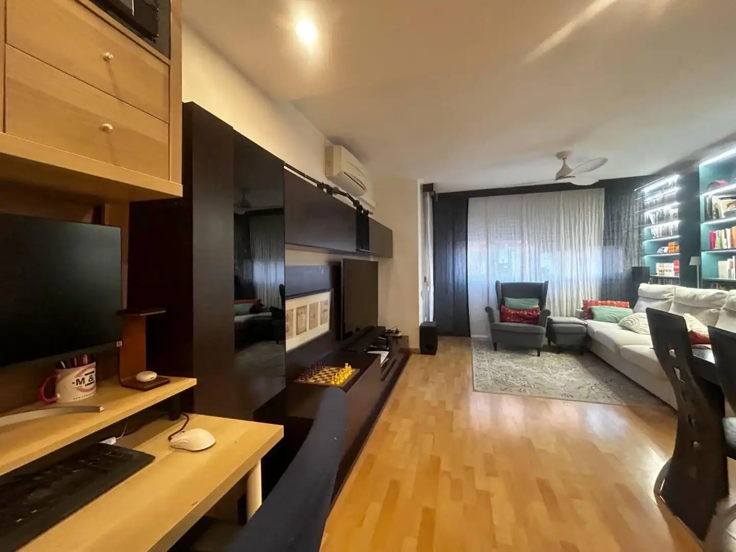 Wohnzimmer von Wohnung zum Verkauf in Lleida mit Klimaanlage, Heizung und Parkett
