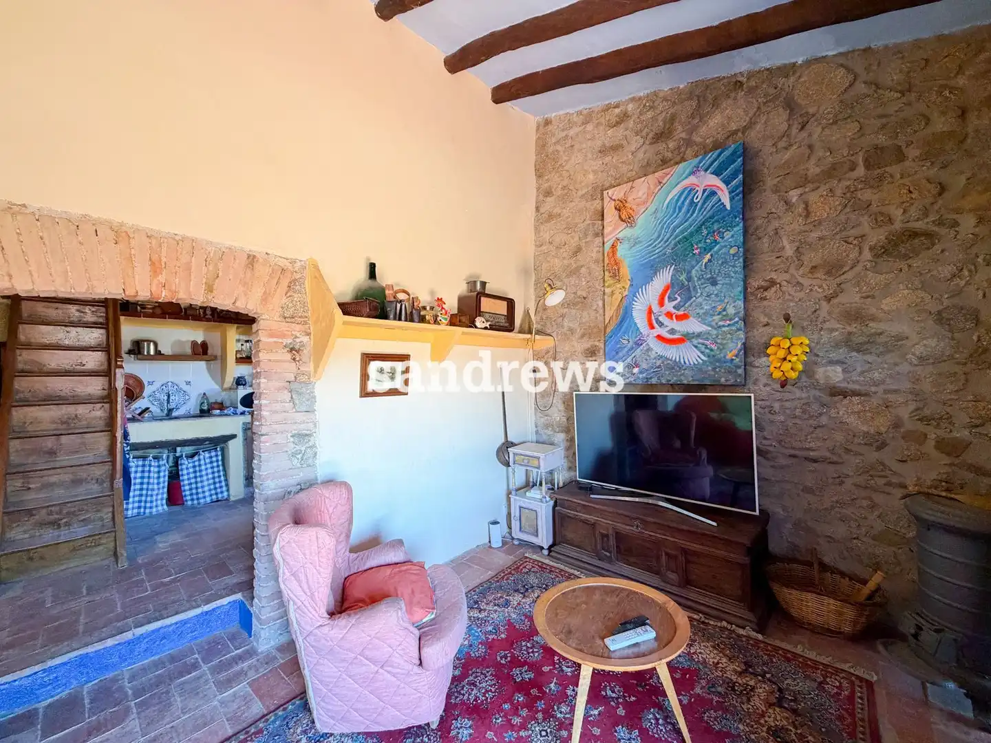 Sala d'estar de Finca rústica en venda en Cantallops amb Calefacció i Jardí privat