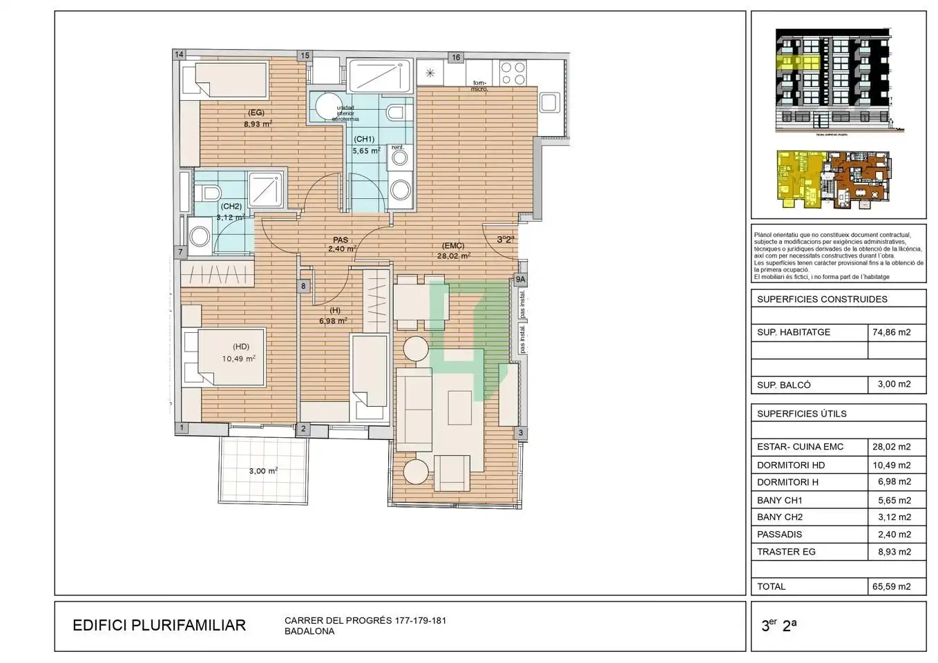 Piso en venta en Badalona con Aire acondicionado y Terraza