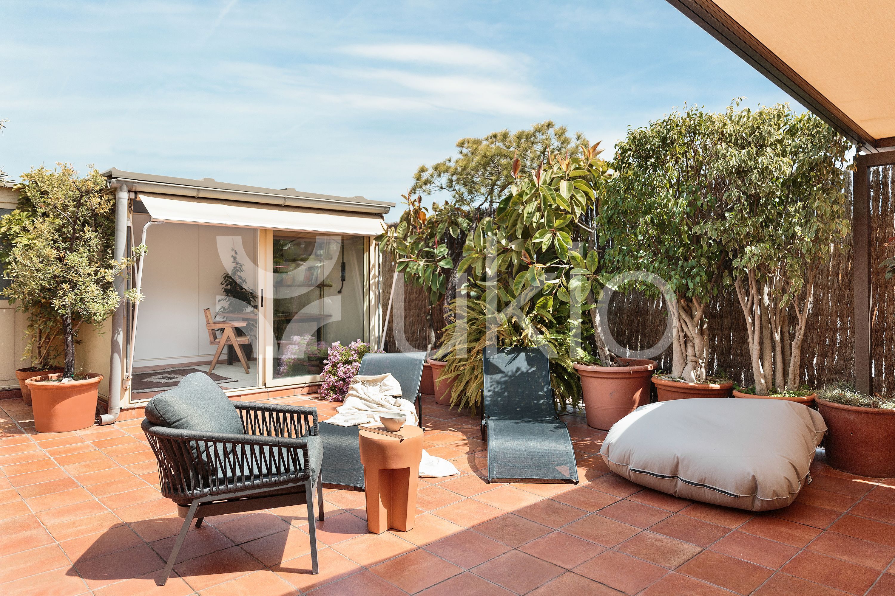 Terrassa de Apartament de lloguer en  Barcelona Capital amb Aire condicionat, Terrassa i Moblat
