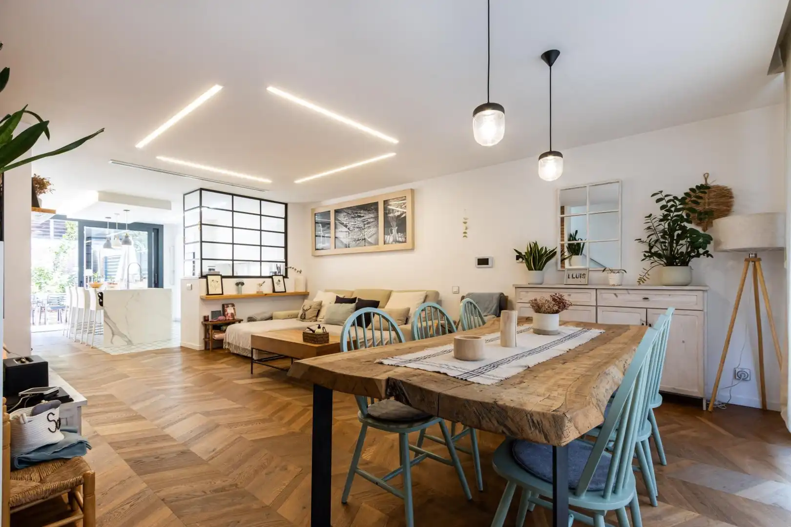 Living room of Flat for sale in Sant Llorenç Savall  with Heating, Private garden and Parquet flooring